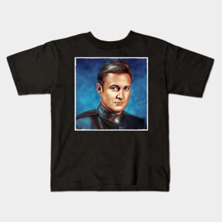 Babylon 5 Sheridan Blue Portrait Kids T-Shirt